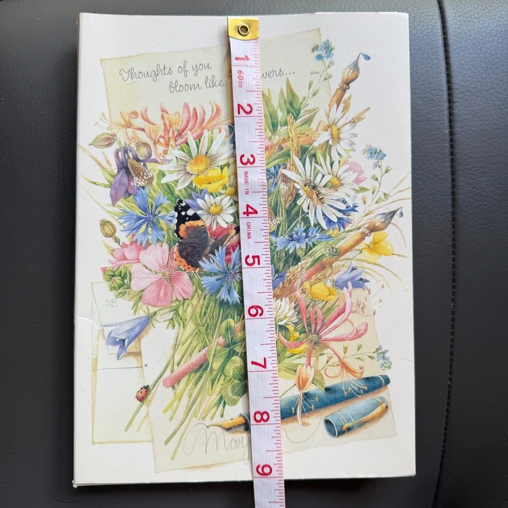 Vtg Hallmark Stationery Portfolio Marjolein Bastin Natures Sketchbook Open Set